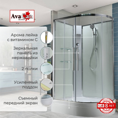 Душевая кабина AvaCan EM3812LNT 120x80 см без крыши прозрачная