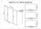 Душевой уголок AvaCan FB2 170-190x100, FB2-170-SB100