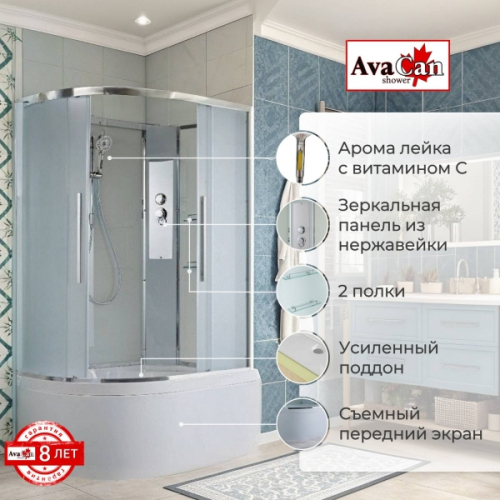 Душевая кабина AvaCan EM5811RN 110x80 см без крыши