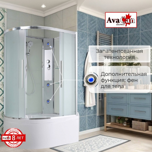 Душевая кабина AvaCan EM5811RN 110x80 см без крыши
