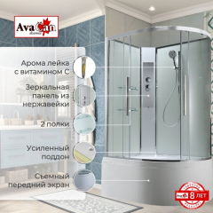 Душевая кабина AvaCan EM5811LNT 110x80 см без крыши прозрачная