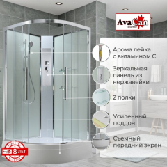 Душевая кабина AvaCan EM3010NT 100x100 см без крыши прозрачная