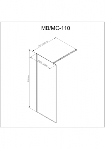 Душевая перегородка AvaCan MC110 MT, MC110MT