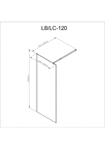 Душевая перегородка AvaCan LC120 MT, LC120MT