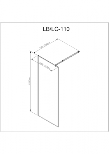 Душевая перегородка AvaCan LB 110 MT, LB110MT