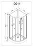 Душевая кабина AvaCan D011 110x110 см