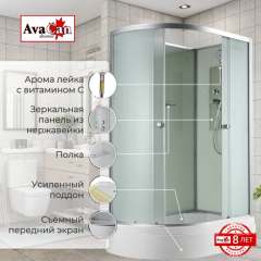 Душевая кабина AvaCan D3012R N без крыши 120x80 см, D3012RN