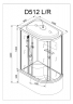 Душевая кабина AvaCan D512S L 120x90 см, D512SL